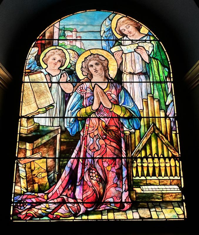 Peters Memorial Window:  St. Cecilia