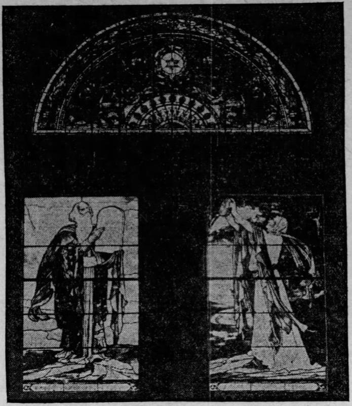 Frank Memorial Window:  Moses and the Ten Commandments