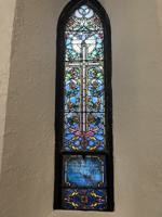Knevels Memorial Window: ornamental with cross Knevels Memorial Window: ornamental with cross