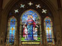 California, Pasadena, All Saints Church: Myers Memorial Window:  Charity