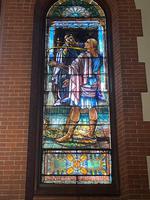 North Carolina, Asheville, The Cathedral of All Souls, Biltmore: Barker Memorial Window:  David Playing the Harp Before Saul