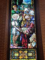 North Carolina, Asheville, The Cathedral of All Souls, Biltmore: Olmsted Memorial Window:  Christ Disputing with the Doctors