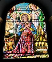New York, New York City, Manhattan, St. Michael's Church: Peters Memorial Window:  St. Cecilia
