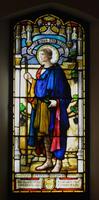 New Jersey, Flemington, Flemington Presbyterian Church: Brodhead Memorial Window:  St. James the Great, representing Steadfastness