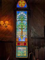Florida, Hibernia, St. Margaret's Episcopal Church: Morris Memorial Window:  lily flowers