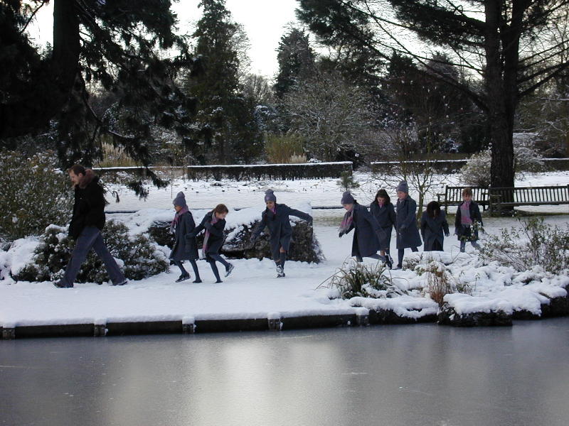 school outing, Botanic Garden, Cambridge, England