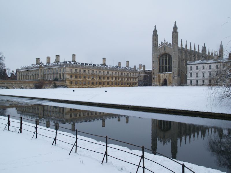 Old Court, Clare College, and King's College Chapel, Cambridge, England