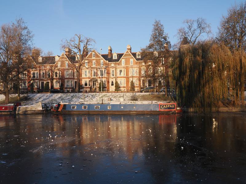 somewhat frozen river, Cam, Cambridge, England