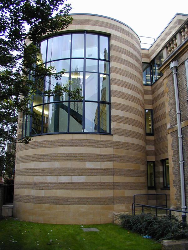 university: Lensfield Road: Scott Polar Research Institute, Shackleton Memorial Library (John Miller and Partners)