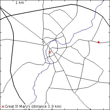 map for Newmarket Road: Jaguar car showroom