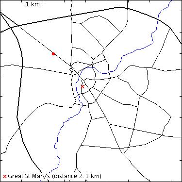 map for Huntingdon Road: 171