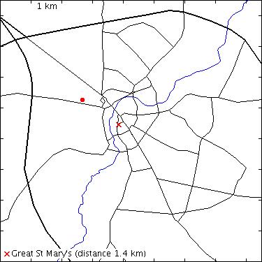 map for Churchill College: Storey's Way
