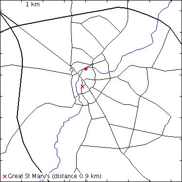 map for Chesterton Road: Jesus Lock
