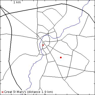 map for Rustat Close: Cambridge Youth Foyer