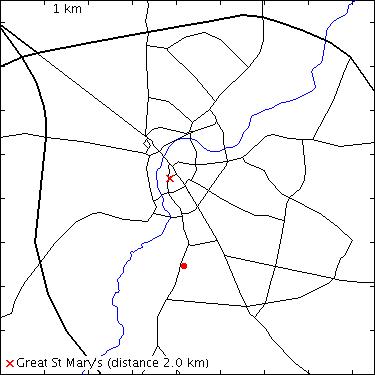 map for Trumpington Road: 16