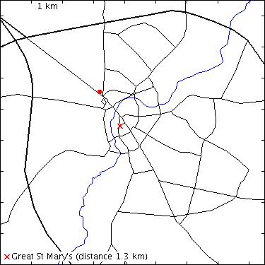 map for Murray Edwards College: Benson Street: 2A and 2B