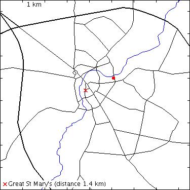 map for Kingsley Walk: Keynes House