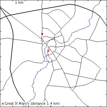 map for Lucy Cavendish College: Histon Road: 100