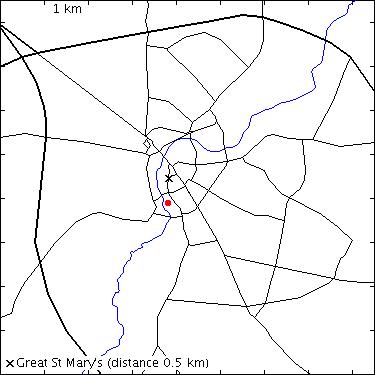 map for Peterhouse: Trumpington Street: Whittle Building