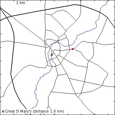 map for Newmarket Road: Beacon Rise, 160