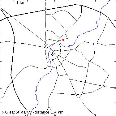 map for Clare College: Chesterton Road: Schofield House, St Regis