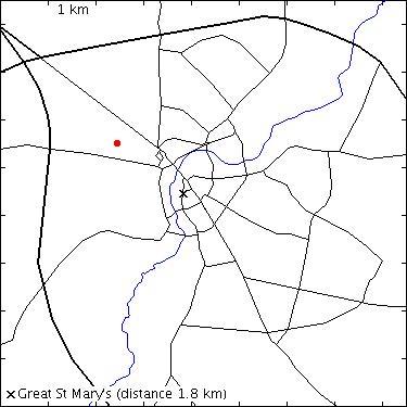 map for Churchill College: Storey's Way: Wallace House
