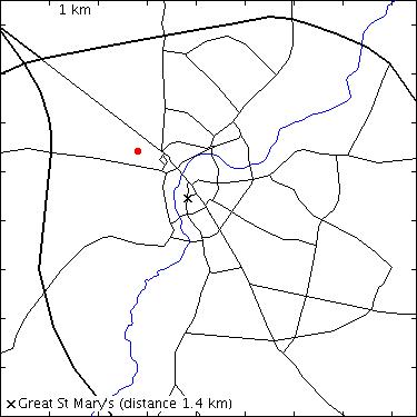 map for Churchill College: Storey's Way: 68