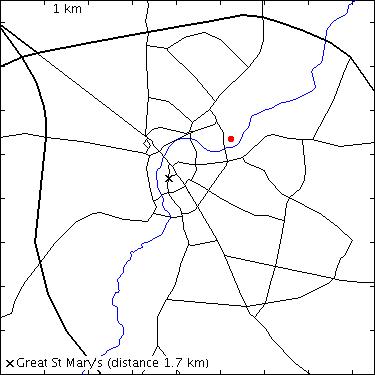 map for St Andrew's Road: garage and garden office, 46