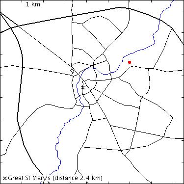 map for Mercers Row: 17
