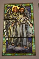 Kunhardt Memorial Window:  The Angel of Life Lifting the Veil from the Mortal