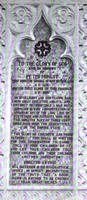 Minuit Memorial Tablet:  glass mosaic tablet