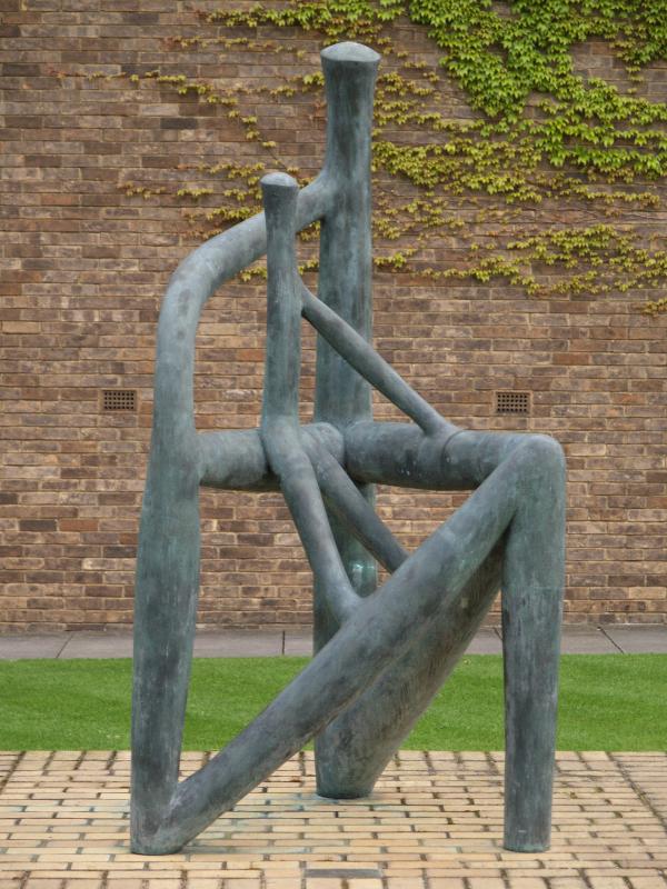Cambridge, England: Churchill College: 'Diagram of an Object (Second State)' (1990, sculptor Dhruva Mistry)
