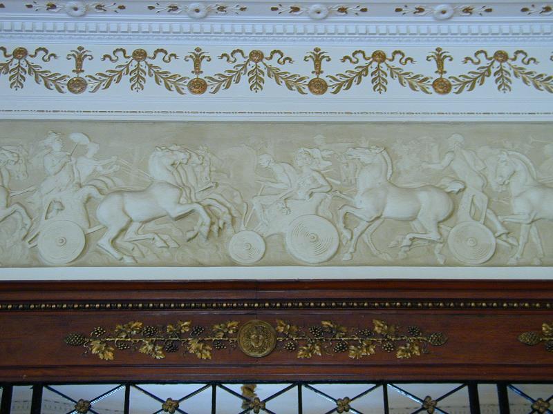 Paris, France: Les Salons du Pre Catelan, Bois de Boulogne: wall panel (1906, by J.V. Badin)