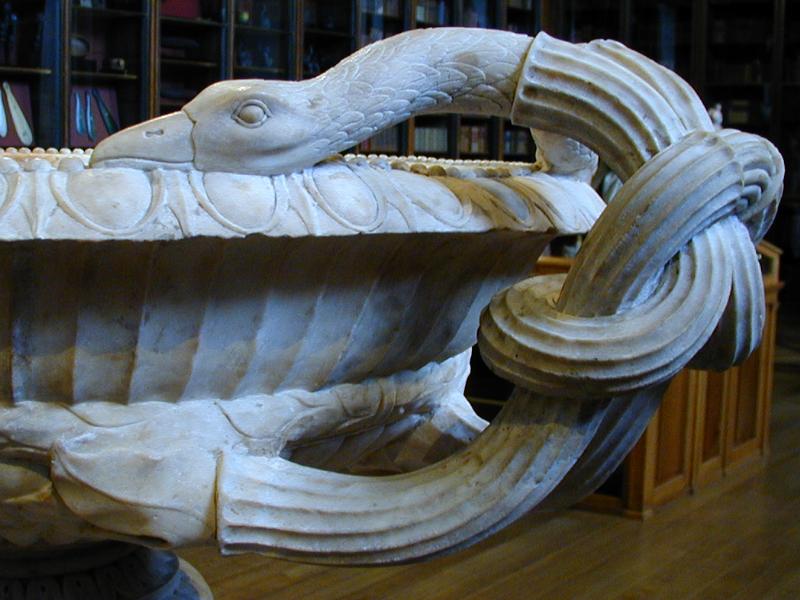London, England: British Museum: swan's neck handle, Felix Hall Vase (Roman, 2nd century AD)