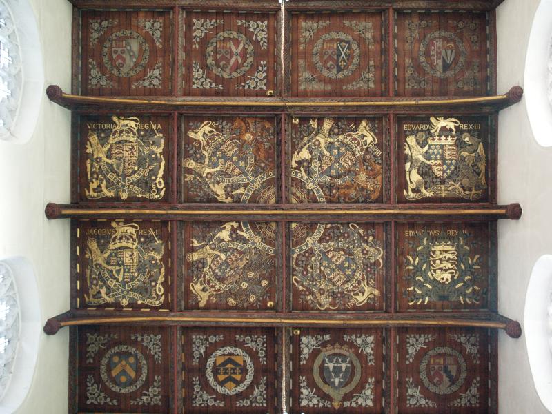 Cambridge, England: Trinity College: chapel ceiling