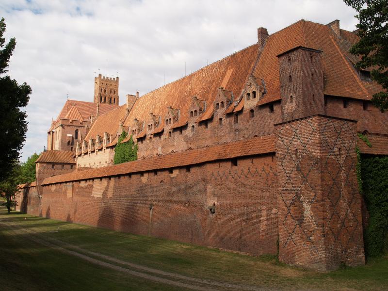 Malbork (Marienburg), Poland: castle: view from east