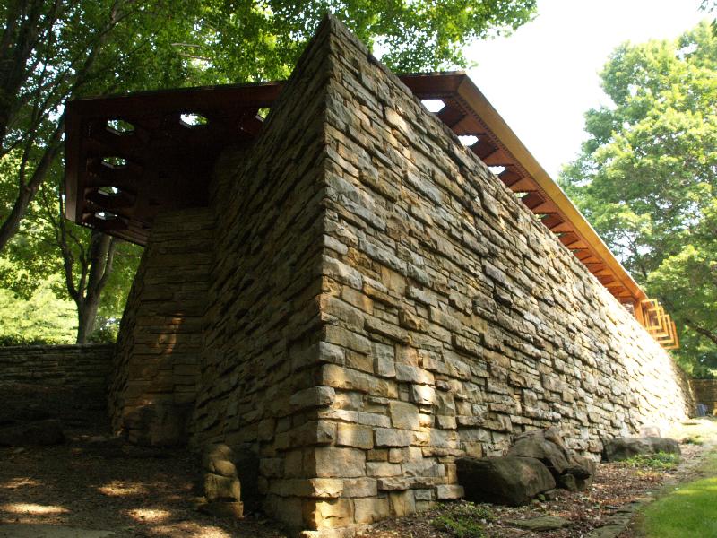 Chalk Hill, Pennsylvania (PA): Kentuck Knob (I.N. and Bernardine Hagan House): southwest corner (the 'prow') (1954-1956, architect Frank Lloyd Wright)