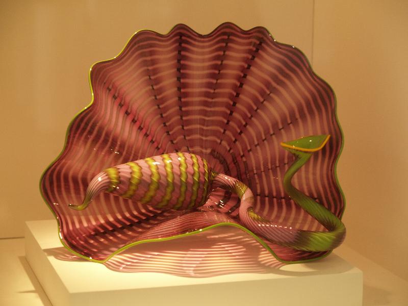 London, England: Kew Gardens: 'Amethyst Persian' (glass artist Dale Chihuly)
