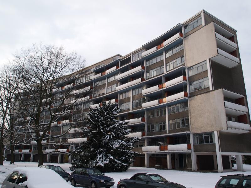 Berlin, Germany: Haendelallee 3-9: view (built for Interbau 1957, architect Walter Gropius)