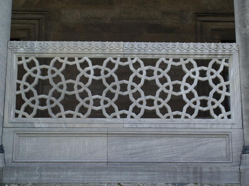 Istanbul, Turkey: Suleymaniye Camii (Mosque): stone latticework (1550-1557, architect Mimar Sinan)
