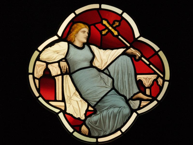 London, England: Victoria and Albert Museum: personification of Faith (about 1875, Henry Holiday)