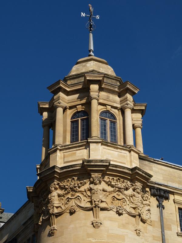 Oxford, England: History Faculty (originally Indian Institute): cupola (1883-1884, architect Basil Champneys)