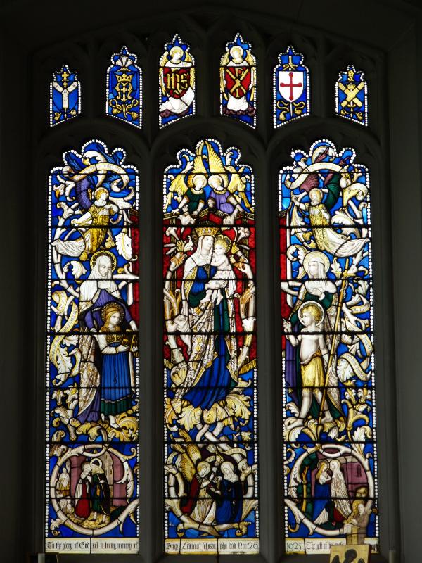 Bishop's Stortford, England: St Michael's Church: Lady Chapel window (1920s, Christopher Webb)