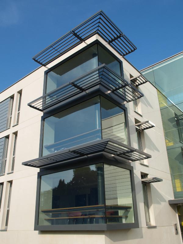 Cambridge, England: Murray Edwards College (was New Hall): Canning & Eliza House windows (2004-2006, architect R H Partnership)