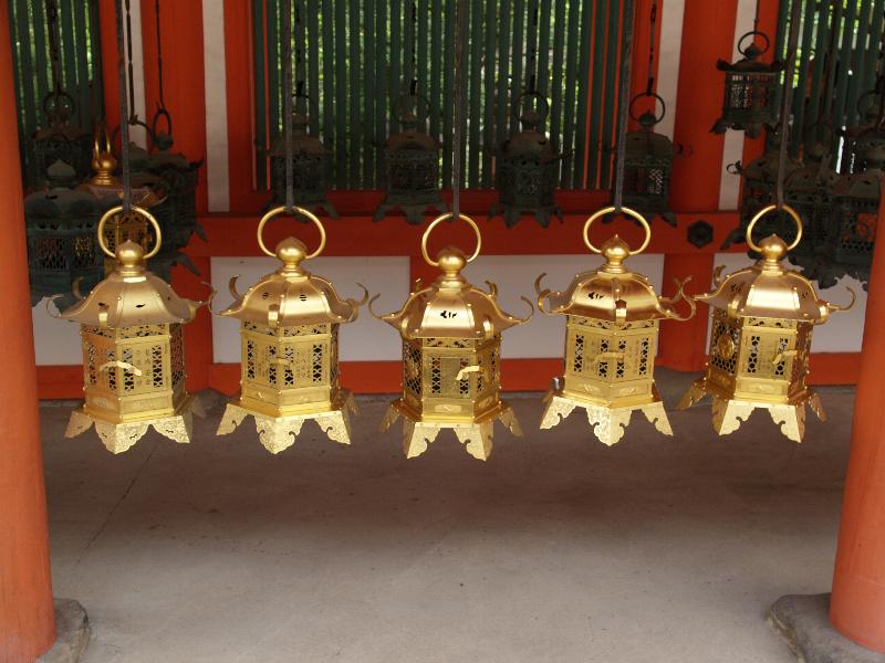 Nara, Japan: Kasuga Taisha Shrine: gold lanterns