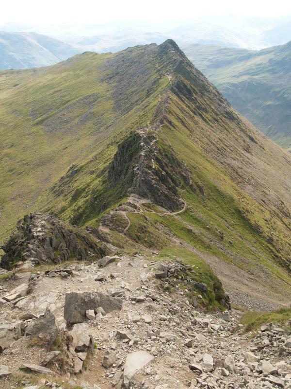 Patterdale, England: Helvellyn: Striding Edge from Helvellyn