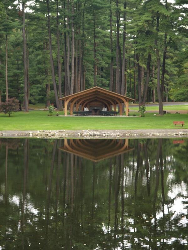 Florence, Massachusetts (MA): Look Park: Sanctuary and trees (on Willow Lake)