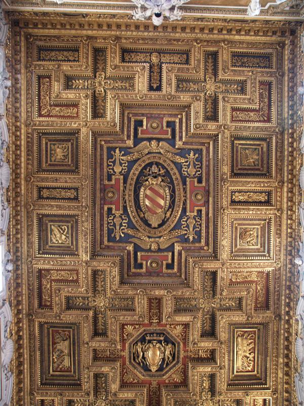 Rome, Italy: Santa Maria d'Aracoeli: wood-coffered ceiling (16th century)