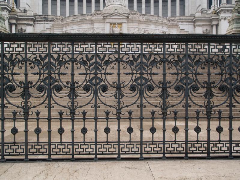 Rome, Italy: Monumento a Vittorio Emanuele II: gate at front (1885-1911, monument by Giuseppe Sacconi)