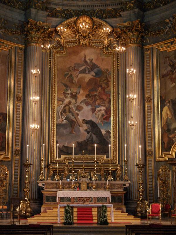 Rome, Italy: Sant'Ignazio: high altar (painting by Andrea Pozzo?)